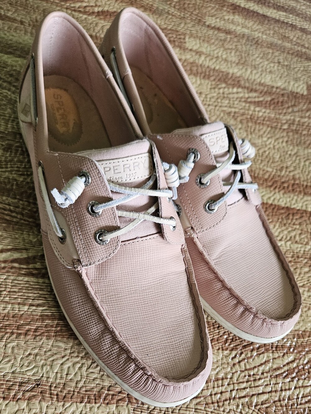 Sz 12 Sperry Women's Pink Canvas Boat Shoe